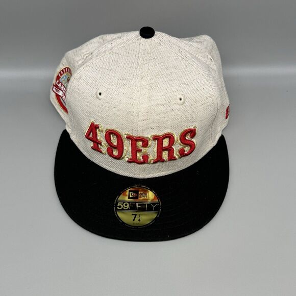 New Era San Francisco 49ers Candlestick Park Farewell Linen 59FIFTY 7 1/4 RARE - Picture 2 of 9
